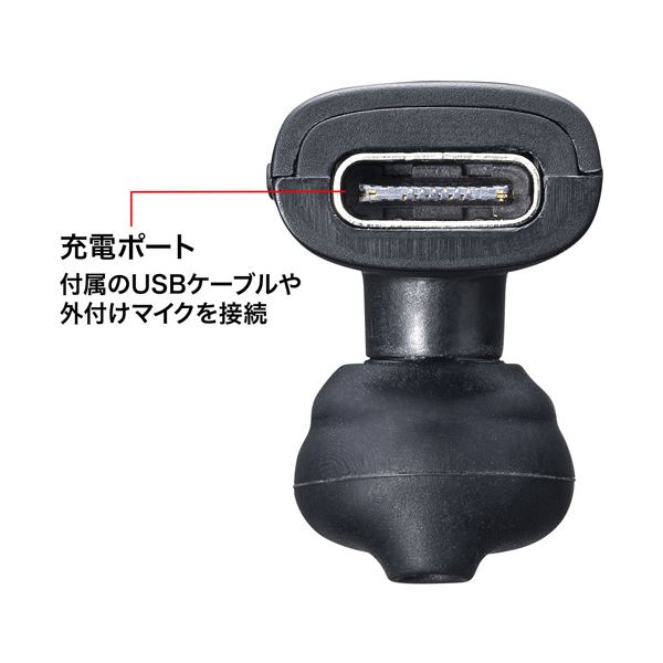 サンワサプライBluetoothヘッドセット（外付けマイク付き） ブラック MM-BTMH61BK 1個