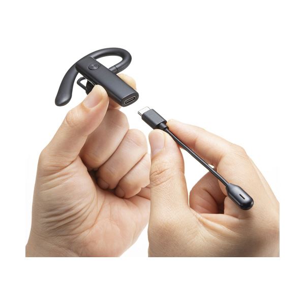サンワサプライBluetoothヘッドセット（外付けマイク付き） ブラック MM-BTMH61BK 1個