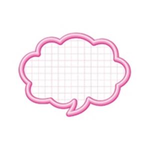 （まとめ）タカ印 抜型カード 16-4112 吹出中 ピンク 50枚【×10セット】