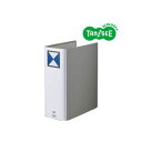 (まとめ)TANOSEE 両開きパイプ式ファイル A4タテ 100mmとじ グレー 30冊