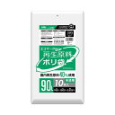 (まとめ) ハウスホールドジャパン 再生エコマーク袋 半透明 90L ヨコ900×タテ1000×厚み0.025mm GE951パック(10枚) 【×5セット】