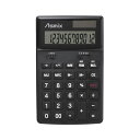 (まとめ) アスカ ビジネスカラー電卓 ブラック 【×3セット】(2)