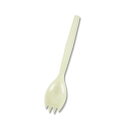シモジマHEIKO プラスチックフォークスプーン 16cm アイボリー 単袋 #0045130041セット(1000本:100本×10パック)