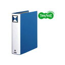 (まとめ)TANOSEE 両開きパイプ式ファイル A4タテ 60mmとじ 青 30冊