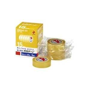 （まとめ）ニチバン セロテープ Lパック LP-15S 15mm×20m 5巻 【×5セット】
