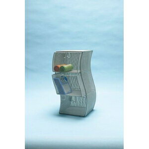 ワイヤーメッシュCDラック スチール鉄線 幅16cm×奥行14.5cm×高さ35.5cm ISK-88
