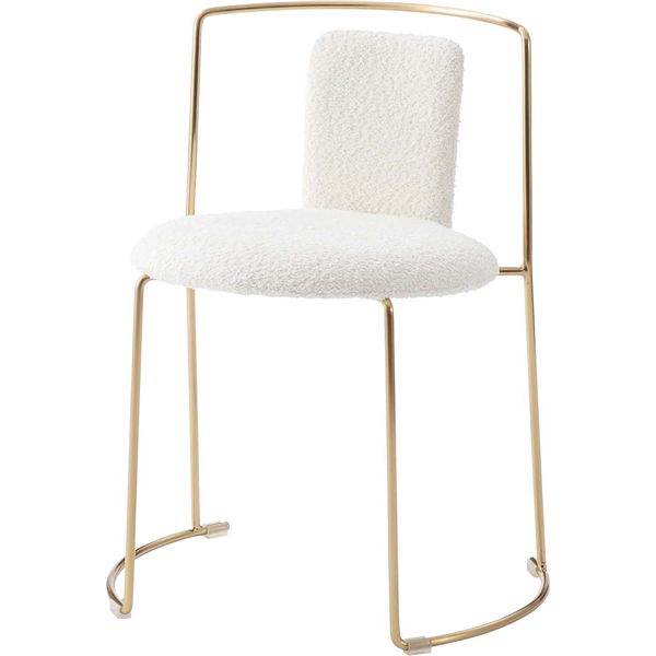 チェア アイボリー （約W53.5×D48×H71×SH48cm） 完成品