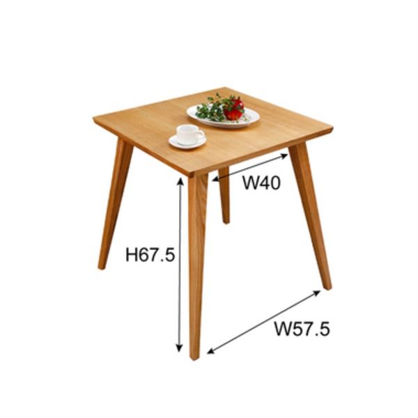 ダイニングテーブル リビングテーブル 幅65cm 2人掛け ナチュラル 正方形 木製 バンビ リビング ダイニング インテリア家具