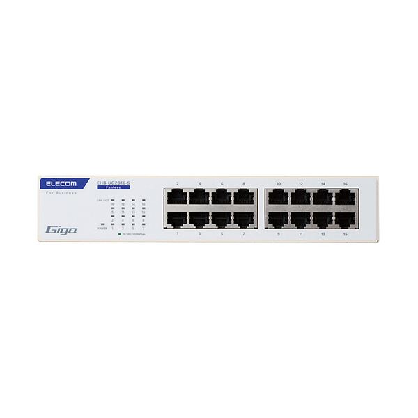 エレコムレイヤー2 Giga対応 アンマネージスイッチ 16ポート EHB-UG2B16-S 1台