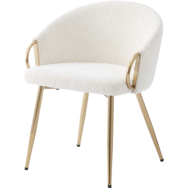 アームチェア アイボリー （約W54×D50×H69×SH45cm） 組立式