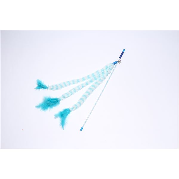 (まとめ)ロッディーズ トリプルフェザー ブルー【×5セット】 (猫用玩具)