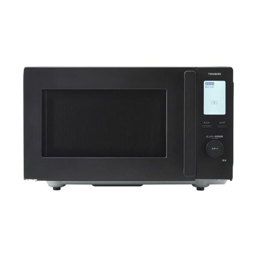 ツインバードセンサー付フラット電子レンジ 18L ブラック DR-F282B 1台 ツインバードセンサー付フラット電子レンジ 18L ブラック DR-F282B 1台