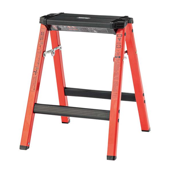 ステップ 踏み台 H 約幅36×奥行39×高さ45cm レッド アルミ ステップスツール 完成品 作業 清掃 片付け アウトドア