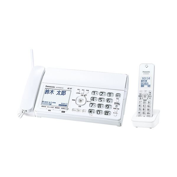 パナソニックデジタルコードレス普通紙ファクス(子機1台付き) ホワイト KX-PD360DL-W 1台