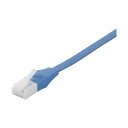 (まとめ) バッファローツメの折れないLANケーブル カテゴリー6 ストレート フラットタイプ ブルー 10m BSLS6FU100BL21本 【×3セット】