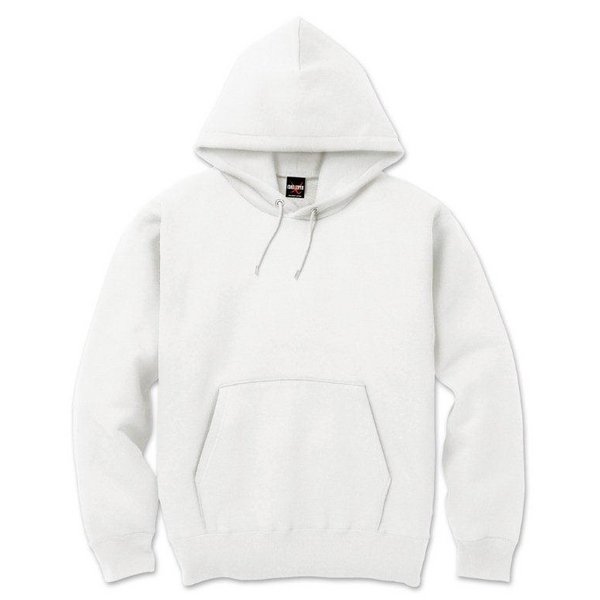 裏起毛 プル パーカー Lサイズ ホワイト 12.5oz ヘビーウェイト 綿混 コットン混 保温力抜群 男女兼用 プルオーバー