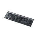 サンワサプライ ソーラー充電Bluetoothキーボード テンキー付き ブラック SKB-BTEC1BK 1台