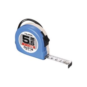 （まとめ）TJMデザイン ロック式巻尺 L16-55BL 5.5m【×2セット】