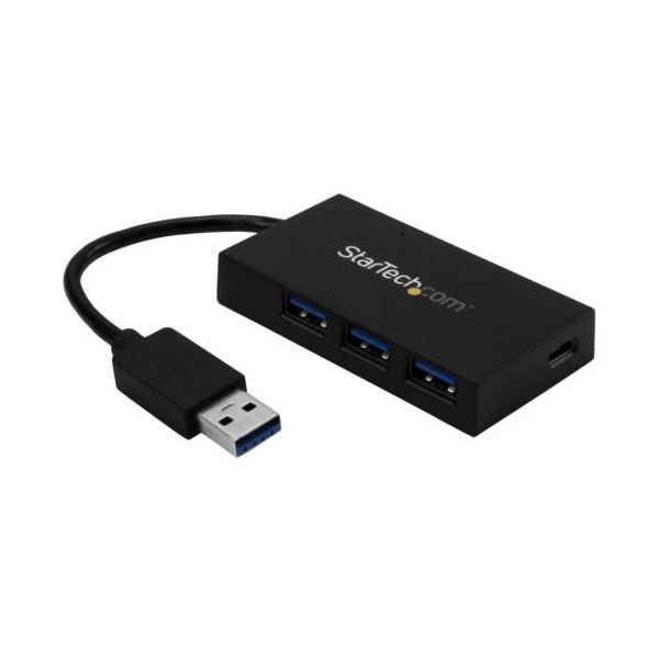StarTech.com 4ポートUSB3.0ハブ USB-A×3口(高速充電対応)/C×1口 ブラック HB30A3A1CSFS1個