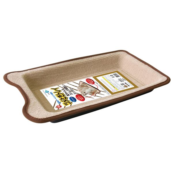 (まとめ)ツメとぎトレイ【×2セット】 (猫用玩具/爪磨き)