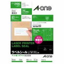 エーワン レーザープリンター用ラベルシール/宛名シール 【A4/21面 100枚】 28365