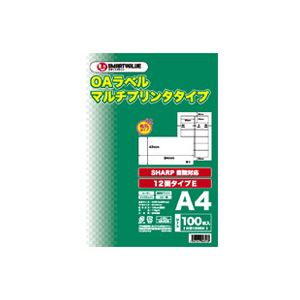 （まとめ）ジョインテックス OAマルチラベルE 12面100枚 A130J【×2セット】(2)