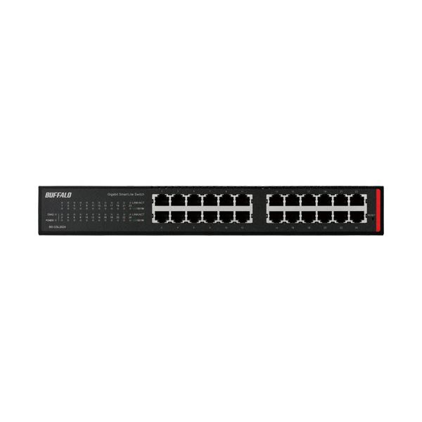 バッファロー レイヤー2 GigaスマートLiteスイッチ 24ポート ブラック BS-GSL2024 1台