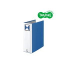 (まとめ)TANOSEE 両開きパイプ式ファイル A4タテ 90mmとじ 青 30冊