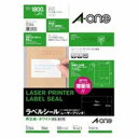 エーワン レーザープリンター用ラベルシール/宛名シール 【A4/18面 100枚】 再生紙 31364