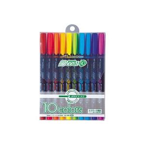 (業務用5セット) トンボ鉛筆 蛍光マーカー/蛍コート80 【10色セット】 WA-SC10C