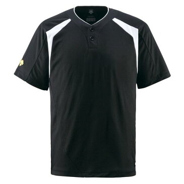 デサント（DESCENTE） ベースボールシャツ（2ボタン） （野球） DB205 ブラック XA