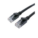 (まとめ) ナカバヤシ ミヨシCAT.6A LANケーブル スタンダード ブラック 1m C6A-01BK 1本 【×2セット】