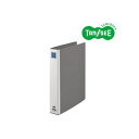 (まとめ)TANOSEE 片開きパイプ式ファイルE A4タテ 30mmとじ グレー 30冊