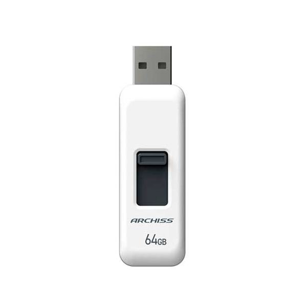 【まとめ】 スライド式USBメモリ 64GB AS-064GU2-PSW 【×2セット】