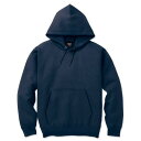 裏起毛 プル パーカー XXLサイズ ネイビー 12.5oz ヘビーウェイト 綿混 コットン混 保温力抜群 男女兼用 プルオーバー