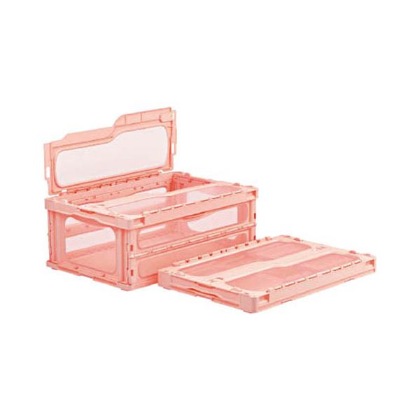 サンコーテクノ マドコンライト C-55B ピンク SKMLO-C-55B-PNK 1個 マド付き 折りたたみ コンテナ 収納..