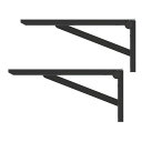 サヌキ Coconi オレルノ 折りたたみ棚受 300mm ブラック(2個入) 【木板別売り】