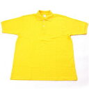 ポロシャツ L イエロー ドライメッシュ アクティブ 半袖 ポロ シャツ トップス ビジネス 通勤 スポーツ 衣類