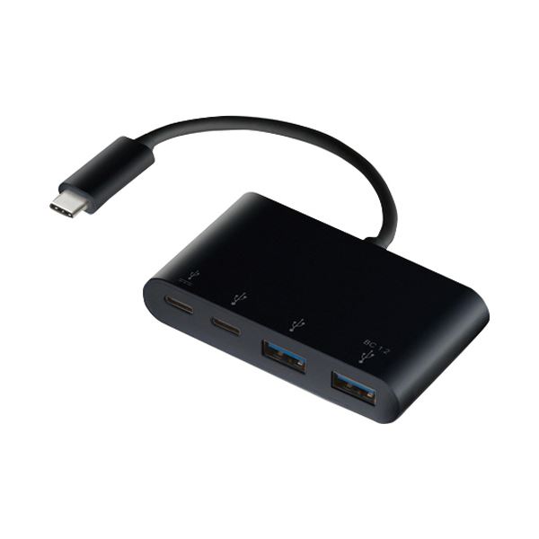エレコム USBType-Cコネクタ搭載USBハブ（PD対応） ブラック U3HC-A424P10BK 1個