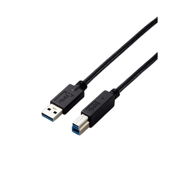 エレコム USB3.0 A-Bケーブル 1.0m RoHS指令準拠（10物質） USB3-AB10BK/ID 1本