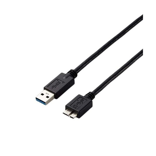 エレコム USB3.0A-microBケーブル 0.5m RoHS指令準拠（10物質） USB3-AMB05BK/ID 1本