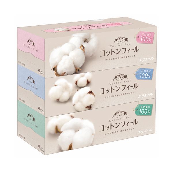 大王製紙エリエール コットンフィールティシュー 150組／箱 1セット（48箱：3箱×16パック）