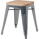 スツール シルバー (約W39×D39×H44.5cm) 完成品
