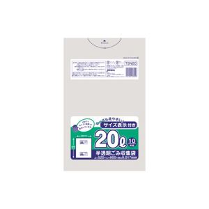 (まとめ)容量表示入りポリ袋 20L 10枚入×60パック