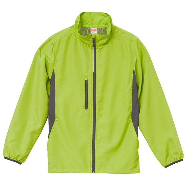 スタンドジップ ジャケット ライムエイド S シャカシャカと音がしない 撥水 ＆ 防風加工 リフレクター 裏地付 防寒着 上着