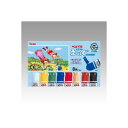 (まとめ) ぺんてる エフ水彩 ポリチューブ入(ワンタッチキャップ) WFC2-8 入 【×3セット】