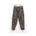 アメリカ軍 BDU カーゴパンツ Mサイズ ブラック タイガー リップストップ YN521007 レプリカ ミリタリーパンツ 軍モノ 迷彩服