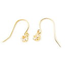 ピアス ブルームーンストーン K18 イエローゴールド 6月 誕生石 ジプシー フック ピアス シンプル