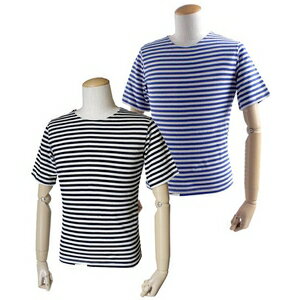 ロシア軍放出 ボーダーシャツ デットストック ブルー M