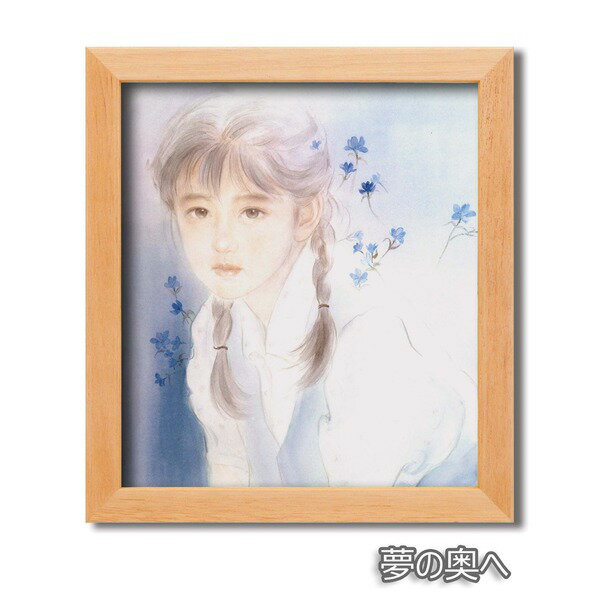 色紙額縁セット 木製フレーム 小 311mm×280mm×15mm おおた慶文 夢の奥へ 壁掛け用 ひも付き フレーム 額縁 額